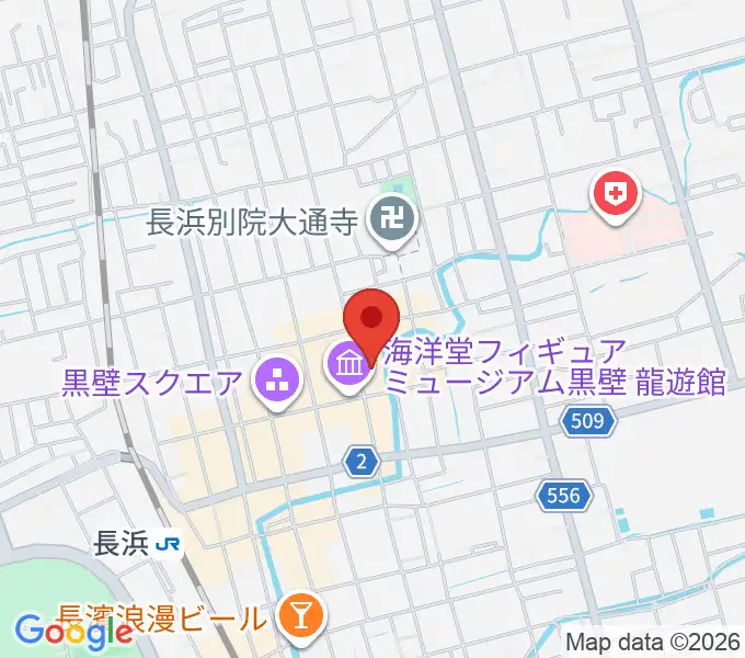 長浜市曳山博物館の地図