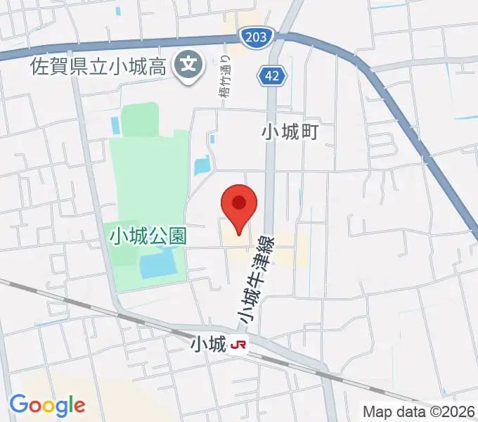 小城市立歴史資料館の地図