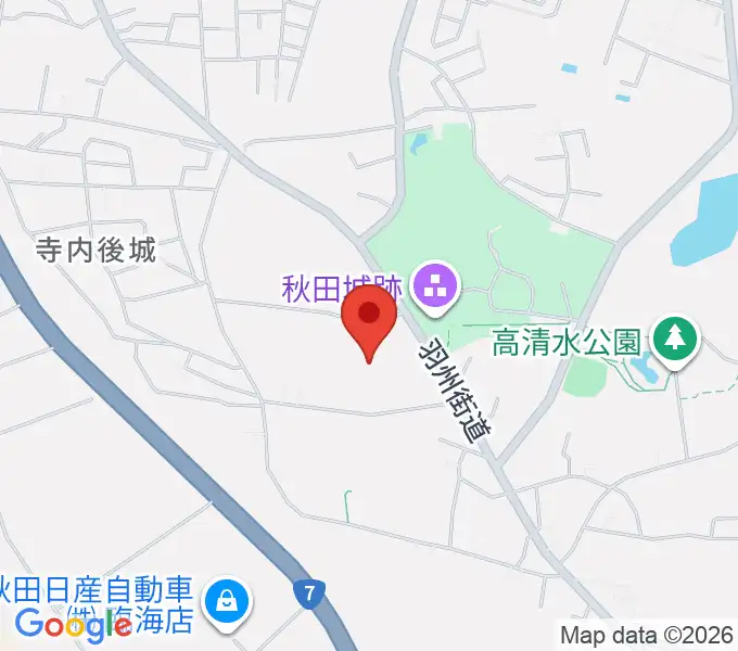 秋田城跡歴史資料館の地図