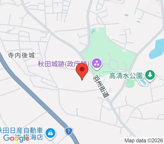 秋田城跡歴史資料館の地図