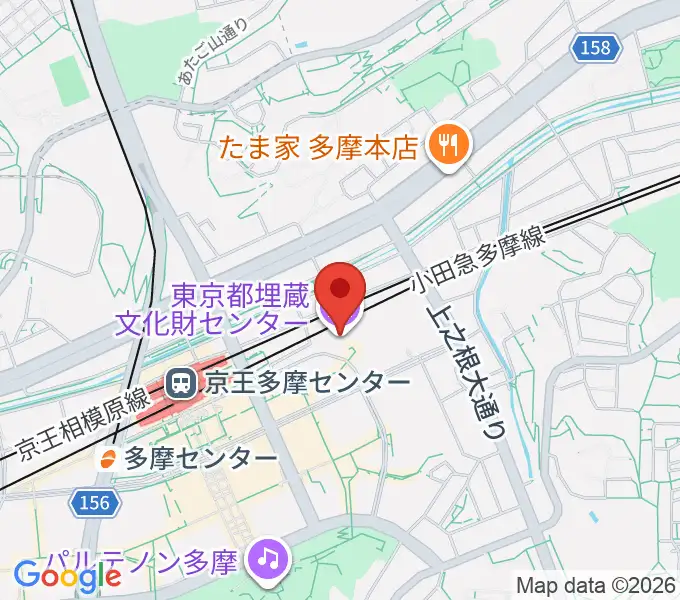 東京都埋蔵文化財センターの地図