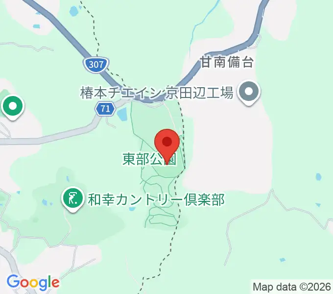 日本カタンひらかたエナジー東部スタジアムの地図
