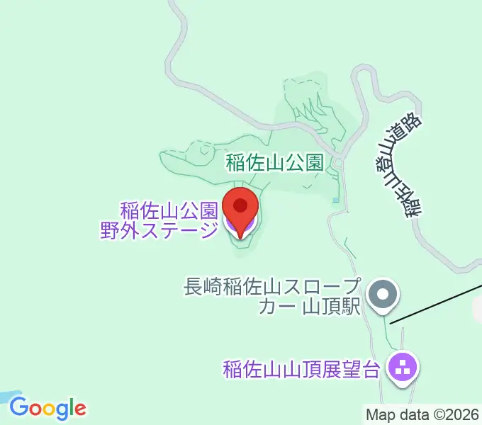 稲佐山公園野外ステージの地図