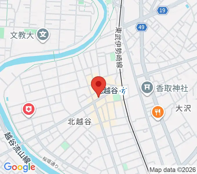 サウンドスタジオ・グレゴリの地図