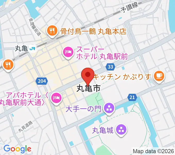シアターマド 丸亀市民会館の地図