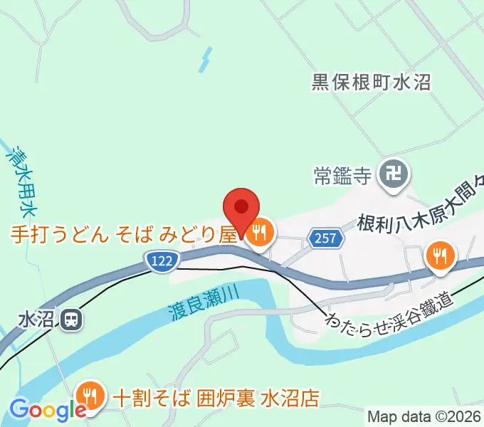黒保根歴史民俗資料館の地図