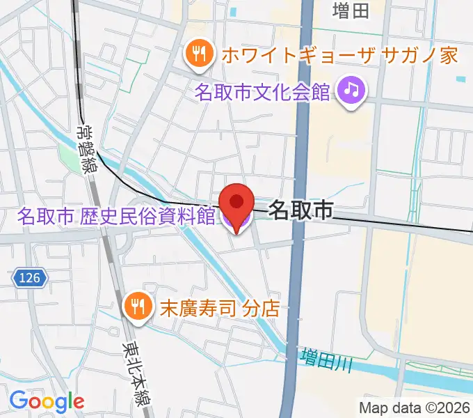 名取市歴史民俗資料館の地図