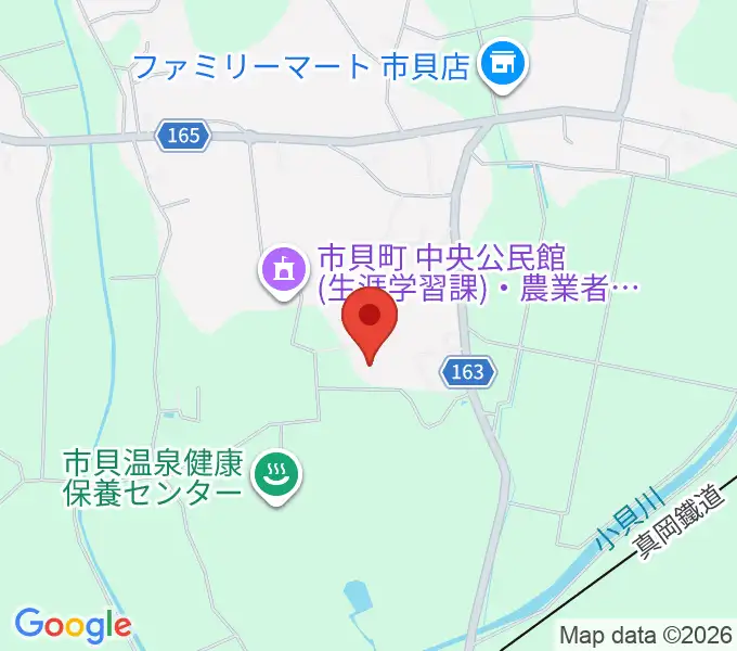 市貝町立歴史民俗資料館の地図