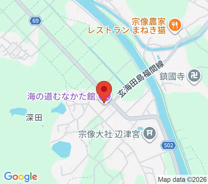 海の道むなかた館の地図