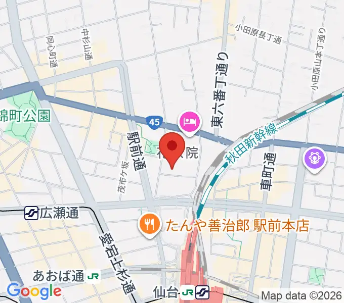 仙台市シルバーセンターの地図
