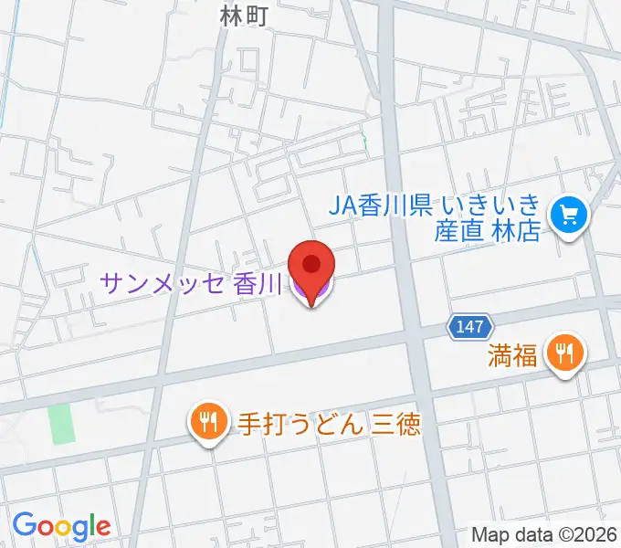 サンメッセ香川の地図