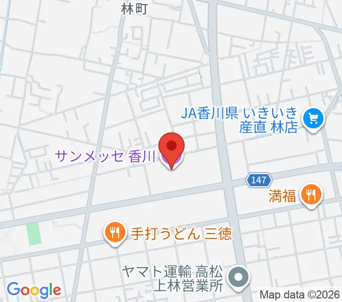 サンメッセ香川の地図