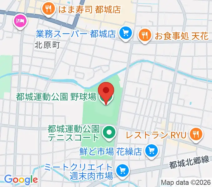 コアラのマーチスタジアムの地図