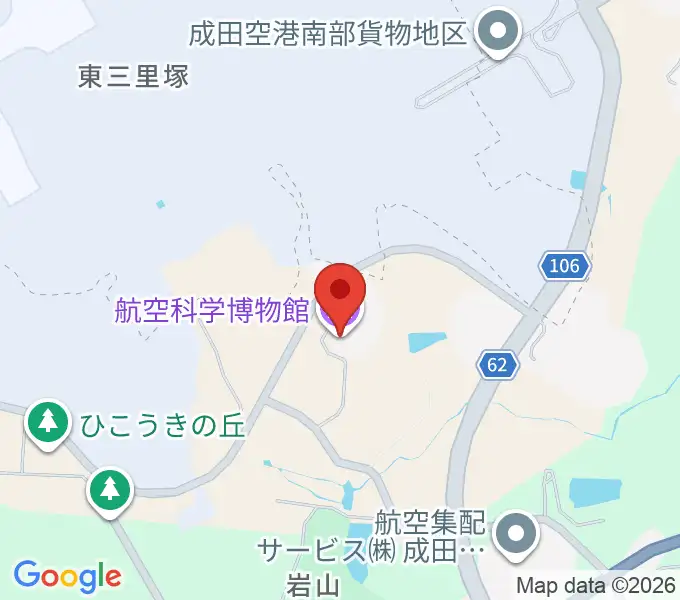 航空科学博物館の地図