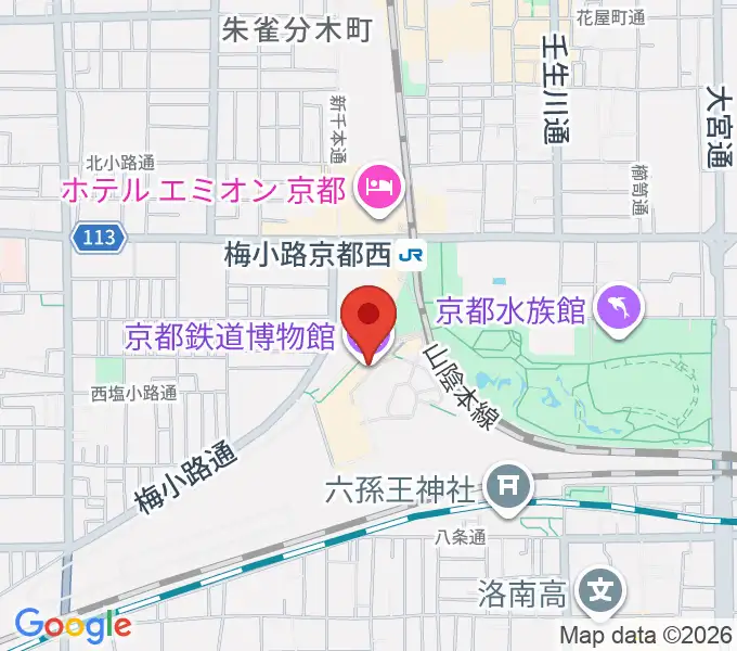 京都鉄道博物館の地図