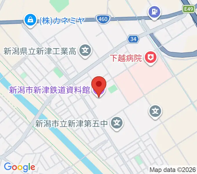 新潟市新津鉄道資料館の地図