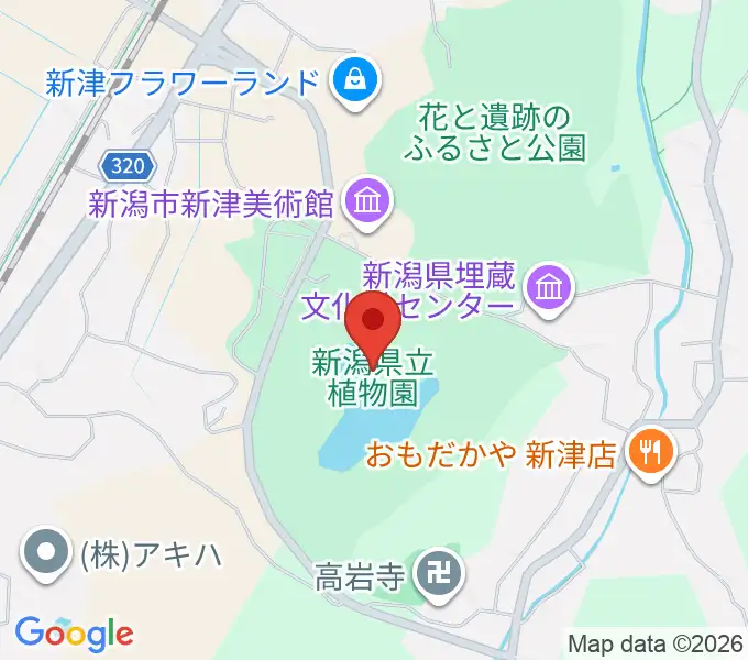 新潟県立植物園の地図
