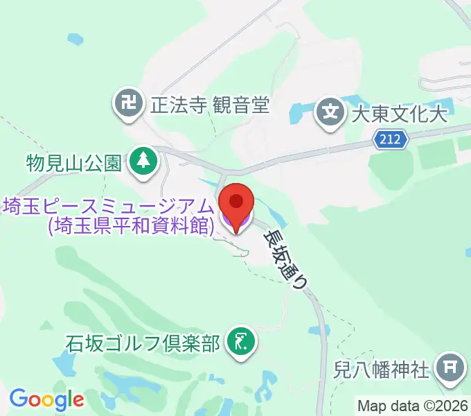 埼玉ピースミュージアムの地図