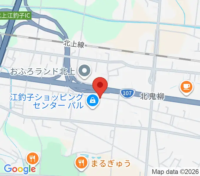 イオンシネマ江釣子の地図