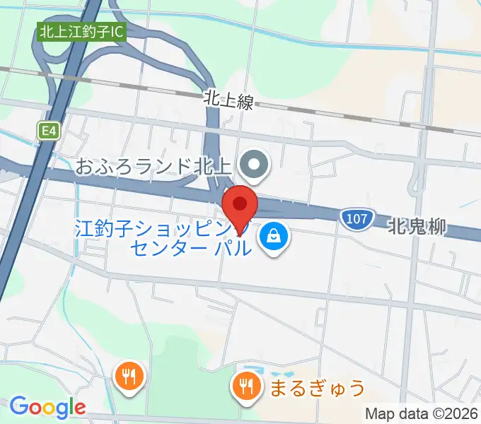 イオンシネマ江釣子の地図