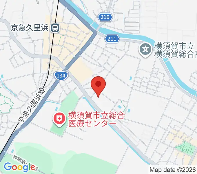 横須賀市南体育会館の地図