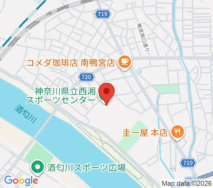 神奈川県立西湘スポーツセンターの地図