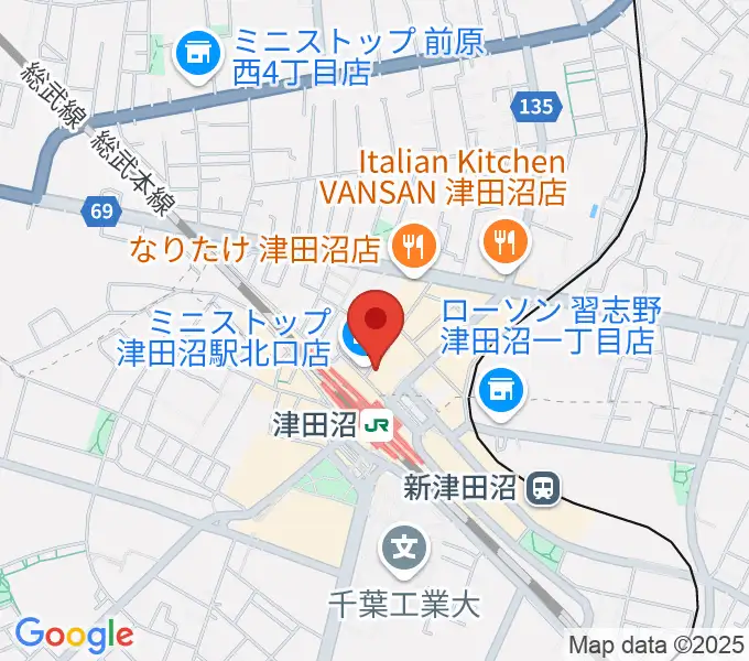 RBC's船橋スタジオの地図