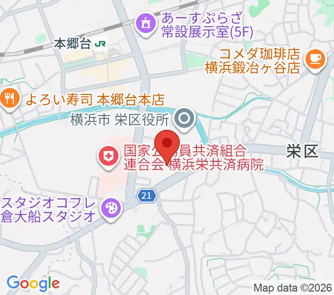 横浜市栄スポーツセンターの地図