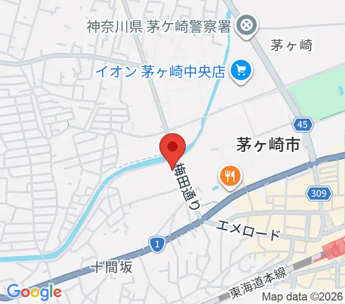 茅ヶ崎市体育館の地図