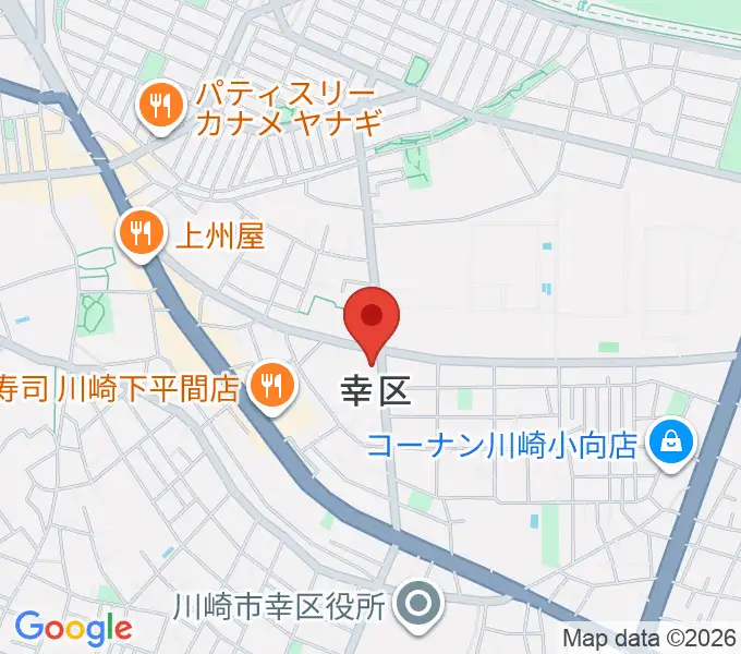 川崎市石川記念武道館の地図