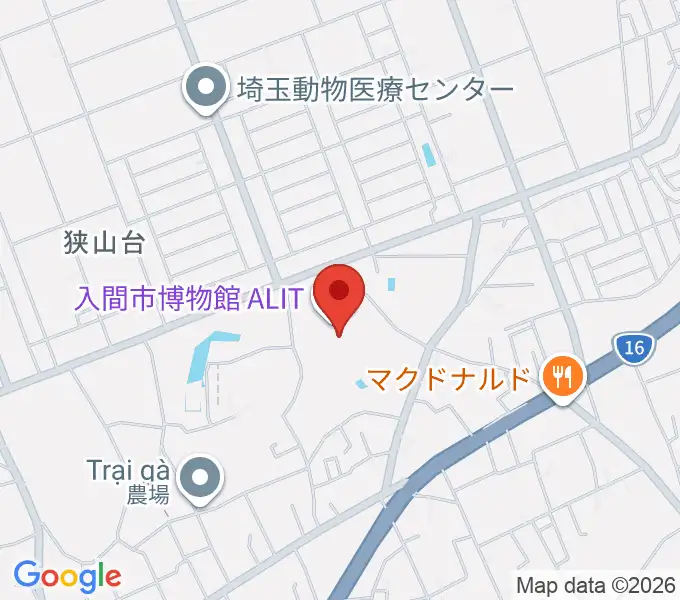 入間市博物館 ALITの地図