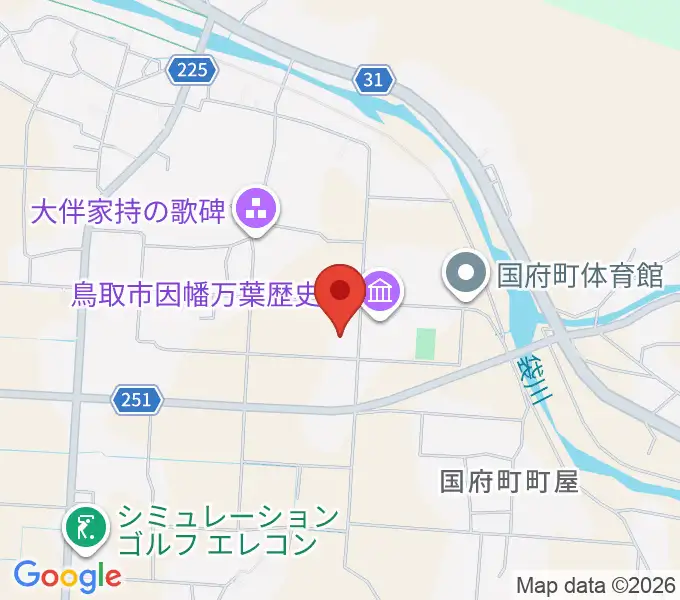 国府町コミュニティセンターの地図