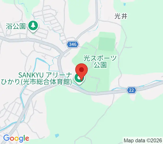 SANKYUアリーナひかりの地図