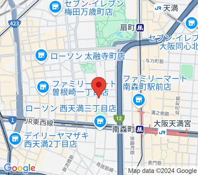 スタジオグルーヴの地図