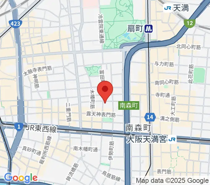 スタジオグルーヴの地図