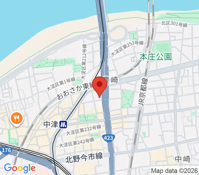三和レコーディングスタジオの地図
