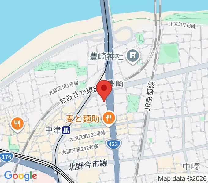 三和レコーディングスタジオの地図