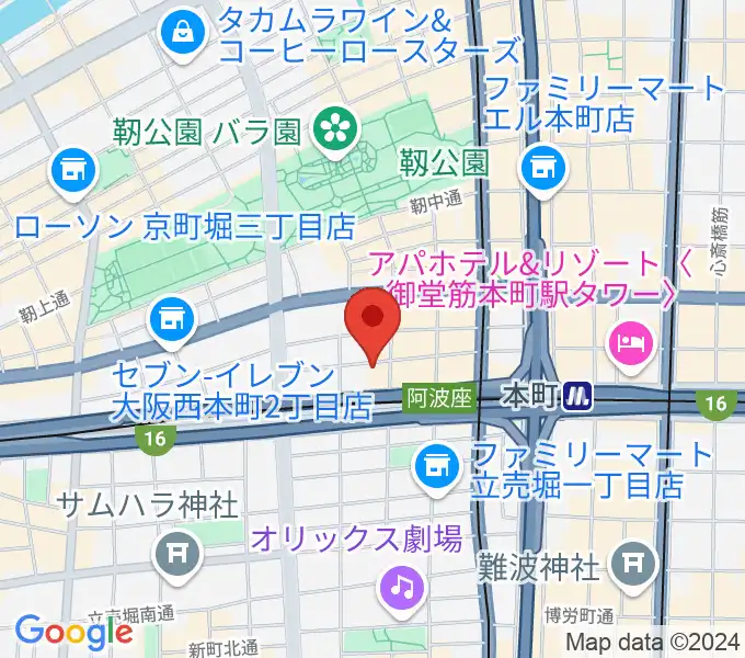 本町スタジオキューブの地図