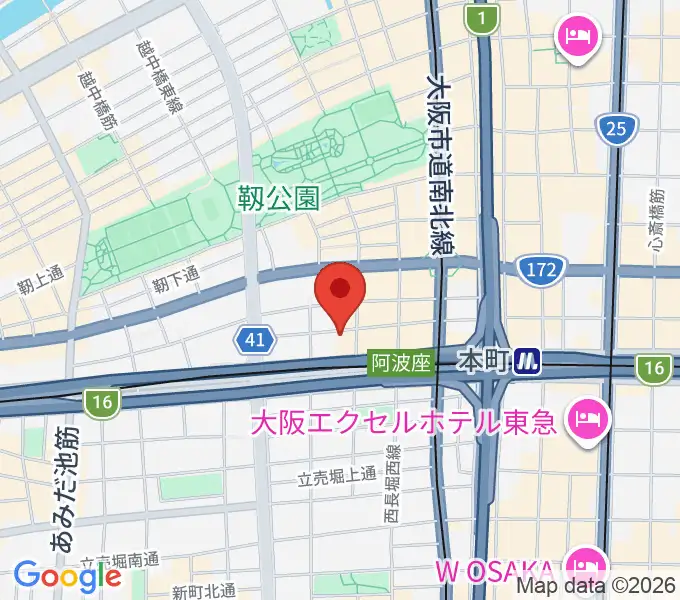 本町スタジオキューブの地図