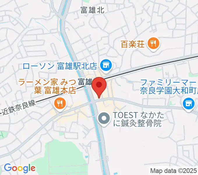 スタジオジュエル富雄店の地図