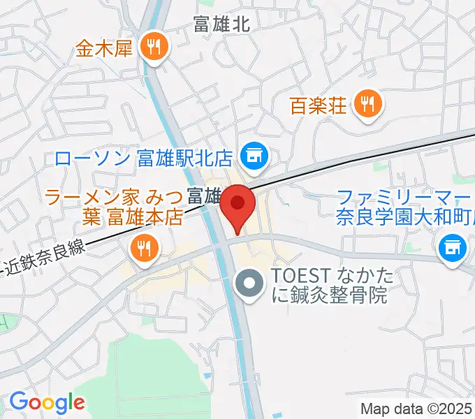 スタジオジュエル富雄店の地図