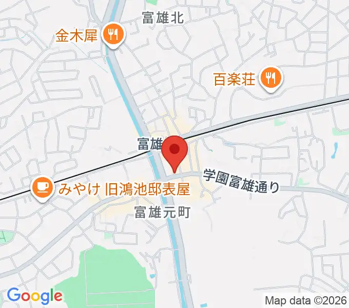 スタジオジュエル富雄店の地図