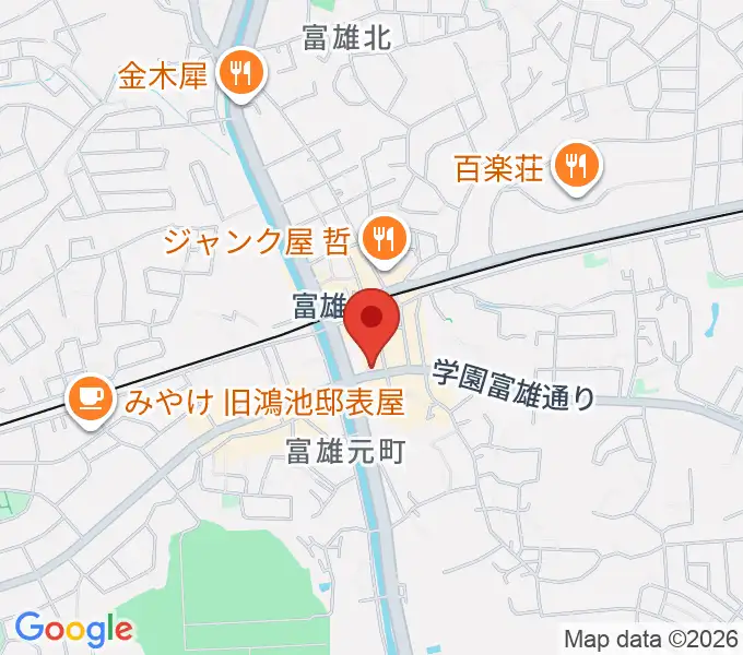 スタジオジュエル富雄店の地図