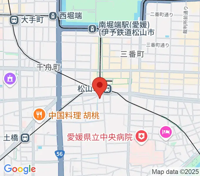 サウンズ楽器LEAD松山の地図