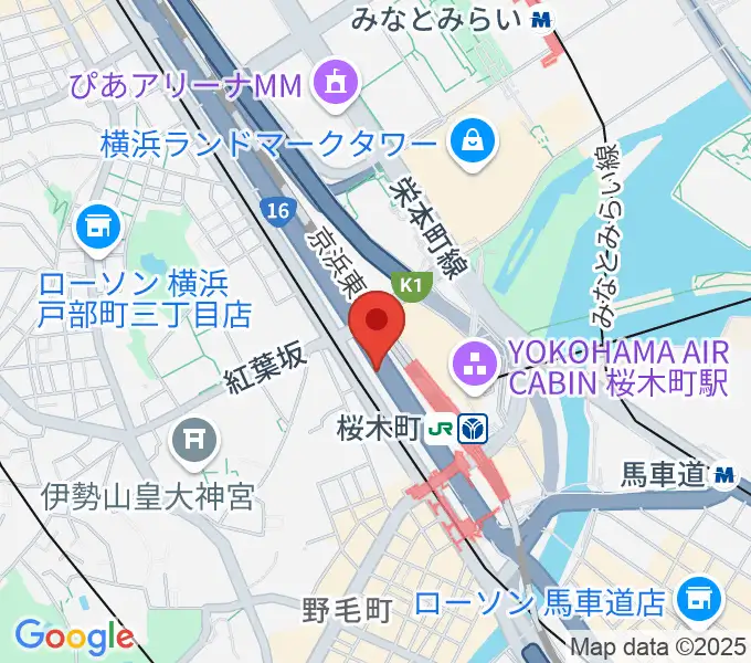 ヨコハマセーラスタジオの地図