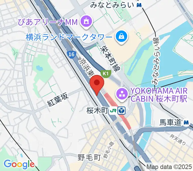 ヨコハマセーラスタジオの地図