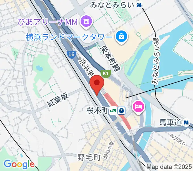 ヨコハマセーラスタジオの地図