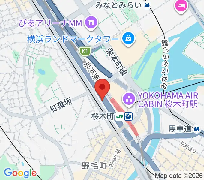 ヨコハマセーラスタジオの地図