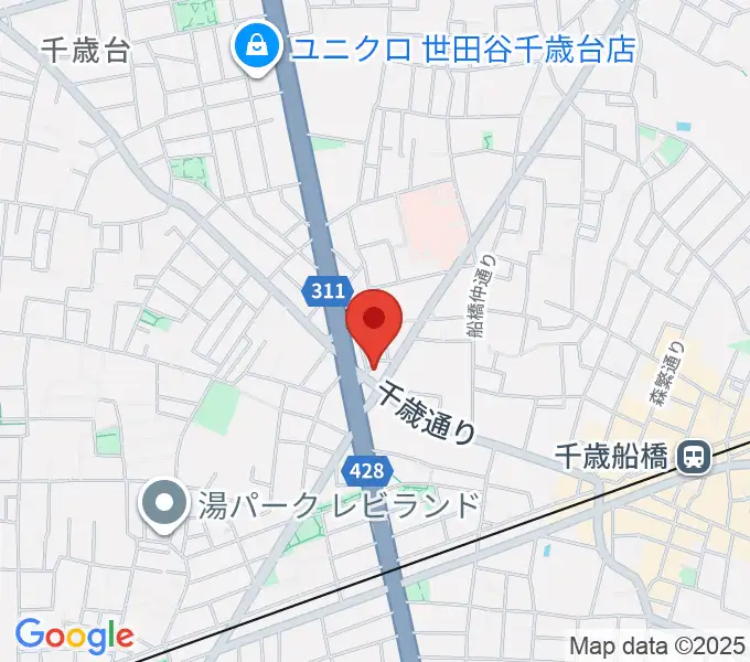 スターウッズ・レコーディングスタジオの地図