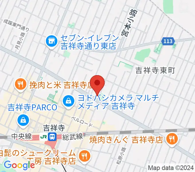 スタジオ・アルファ・ベガの地図